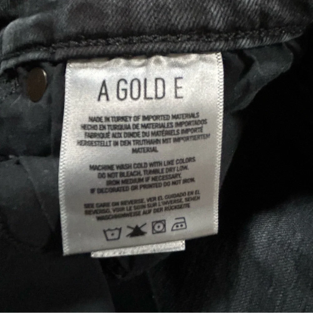 Agolde Sophie High Rise Skinny Crop Jeans Temple Black Size 27